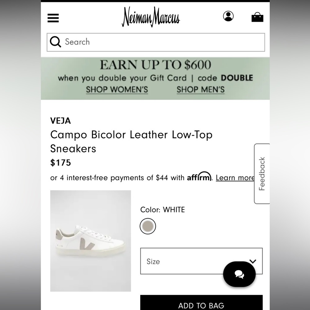 VEJA
Campo Bicolor Leather Low-Top Sneakers